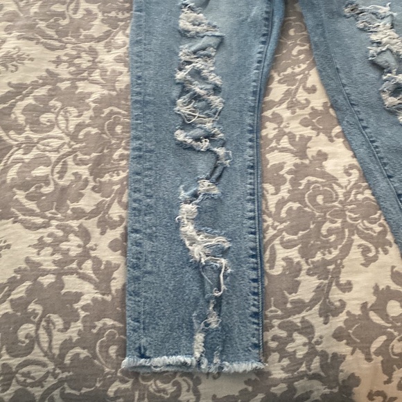 Torrid Distressed Mom Jeans - Light Wash - Picture 3 of 6